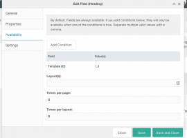 Component - Field - Availability