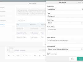 Component - Layout - Editing Setting
