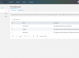 Formalicious Admin Categories